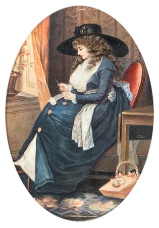 Miniatura a sesto ovale, fine del XVIII/inizi del XIX secolo