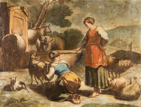 Scuola Veneta del XVII secolo Donne alla fonte