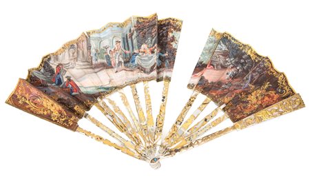 Ventaglio pieghevole in madreperla, XVIII secolo