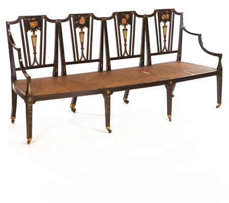 Divano in legno laccato, Inghilterra, fine del XVIII secolo