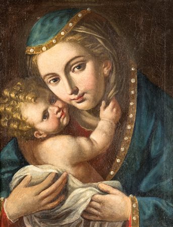Scuola Emiliana del XVII secolo Madonna col Bambino