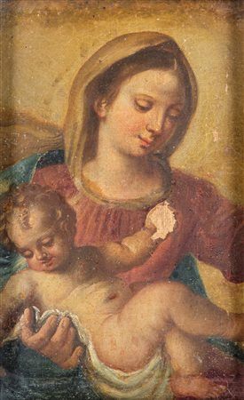 Scuola Emiliana del XVII secolo Madonna col Bambino