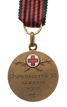ITALIA, REGNO - MEDAGLIA COMMEMORATIVA DELL’OSPEDALETTO 33 IN ALBANIA 1918