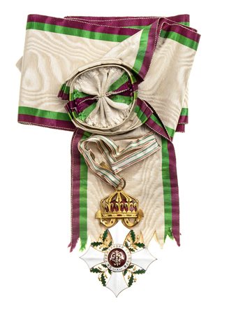 BULGARIA, REGNO - ORDINE AL MERITO CIVILE, FASCIA DI GRAN CROCE CON PENDENTE DU SECONDO TIPO