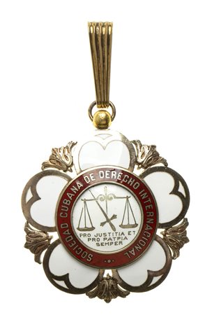 CUBA - INSEGNA DI COMMENDATORE DELLA SOCIETA’ CUBANA DI DIRITTO INTERNAZIONALE