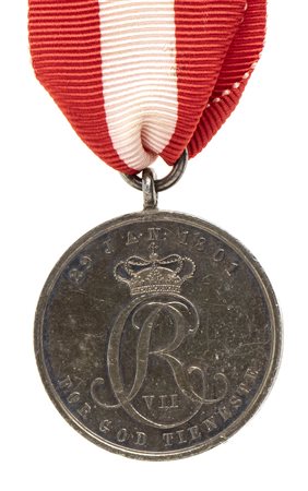 DANIMARCA - MEDAGLIA AL MERITO, CRISTIANO VII DI DANIMARCA