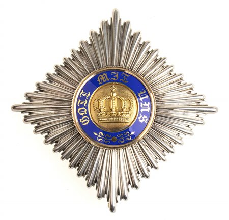 GERMANIA, ANTICHI STATI, REGNO DI PRUSSIA - ORDINE DELLA CORONA, PLACCA DA GRAND’UFFICIALE DEL SECONDO TIPO