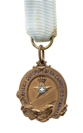 ITALIA, REGNO - MEDAGLIA DELL'INFERMERIA QUADRUPEDI DA CAMPO N.5 DELLA II ARMATA, 1915-18