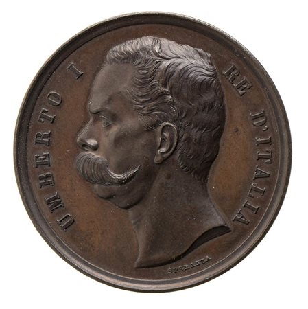 ITALIA, REGNO - GRANDE MEDAGLIA UMBERTO I  AI BENEMERENTI DELL'EDUCAZIONE POPOLARE