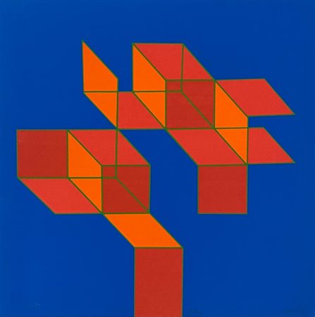 Cartella contenente cinque serigrafie di D'Agostino, Perilli, Pomodoro, Radice e Zavagno