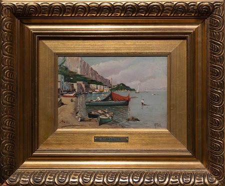Attilio Pratella (Lugo di Romagna, 1856 - Napoli, 1949), Paesaggio costiero