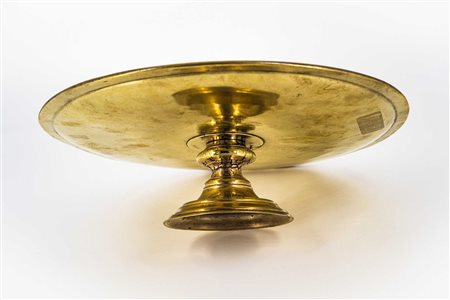 Alzata circolare in bronzo dorato