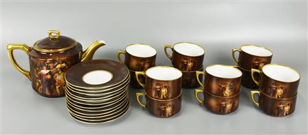 SERVIZIO DA TE' IN PORCELLANA Altwasser, decorato con scene dell'opera 'La...