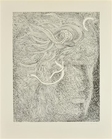 Arturo Carmassi LA MAGIA DELLA FEMMINA acquaforte su carta, battuta cm...