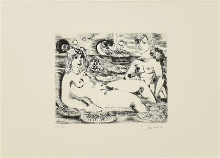 Tono Zancanaro BRUNALBA A PUNTA NORD acquaforte, battuta cm 20x24,8, su...