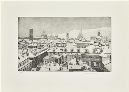 Federica Galli FIOCA' N SITA incisione su carta, battuta cm 28x50, foglio cm...