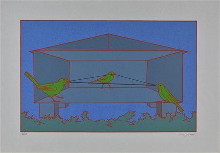 Francesco Casorati SENZA TITOLO serigrafia su carta, cm 50x70; es. 88/125 firma