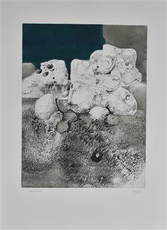 Leonardo Cremonini SENZA TITOLO incisione su carta, foglio cm 75x56, battuta...