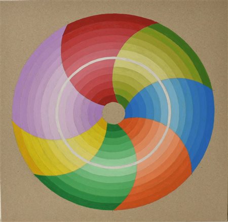 Francesco Fasano ROTAZIONE CROMATICA acrilico su cartoncino, cm 30x30 al...