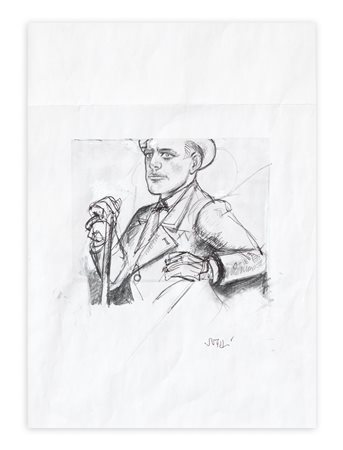 ALBERTO SUGHI (1928-2012) - Gentiluomo con bastone, 2000