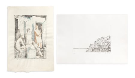 AUTORI VARI (FERRAZZI E OMICCIOLI) - Lotto unico composto da 2 opere grafiche