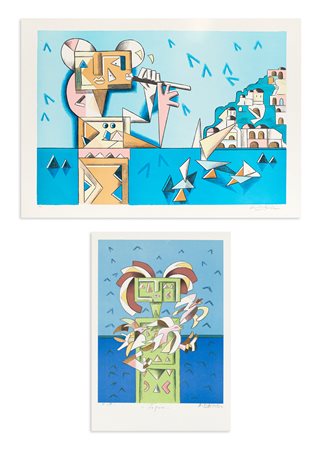 IBRAHIM KODRA (1918-2006) - Lotto unico composto da 2 opere grafiche
