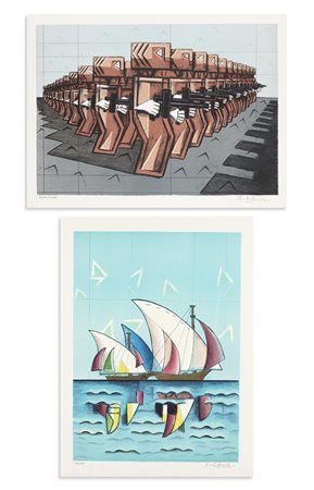 IBRAHIM KODRA (1918-2006) - Lotto unico composto da 2 opere grafiche
