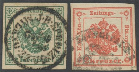 Francobolli per Giornali N.1 e N.3, usati. (Lux) (Cat.290)