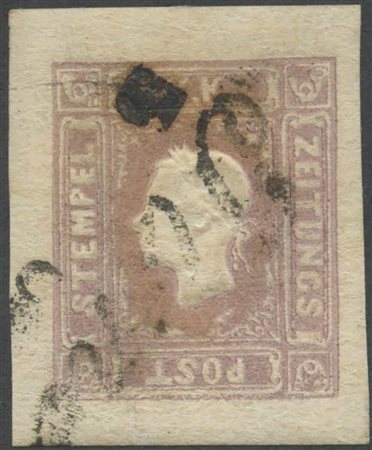 1859, F. per Giornali, 1,05s. N.9, usato. (A+) (cert. R. Diena)(Cat.1.800)