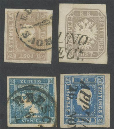 Francobolli per Giornali, N.3,8,9,11, tutti usati  di ottima qualità.(A+) (3700)