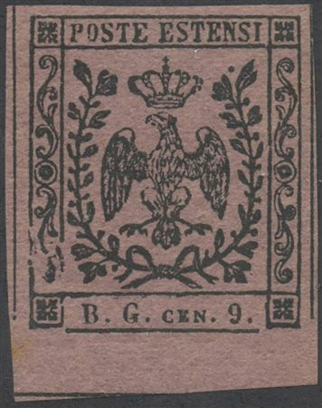 Segnatasse per giornali, 9c. N.2 Violetto lillaceo bordo di foglio, nuovo gomma integra. (Lux) (Cert. R. Diena) (Cat.3500)