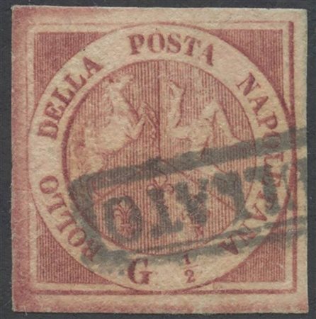 1858, 1/2gr. Carminio N.2. (A+) (A.Diena) (Cat.1000) 