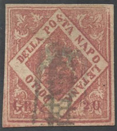 20gr. Rosa Brunastro, Falso dell'epoca, N.F14. (A+) (Raybaudi, A.Diena) (Cat.700)