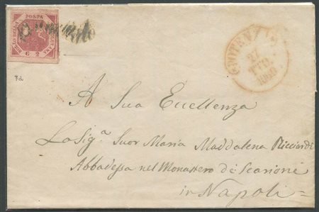 27.10.1860 (errore nell'indicazione del mese 'TTO' anziché 'OTT'), Lettera da Potenza per Napoli affrancata tramite un 2gr.