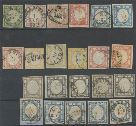 Splendido Lotto di lettere e sciolti delle Prov. Napoletane. Meritevole di attento esame, notate numerose tonalità di colore interessanti. Qualità mista. (Cat.12,450 ca.)