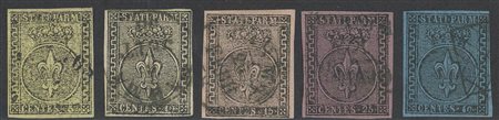 1852, n,1/5 Serie completa di buona qualità. 15c. e 40c. Firmati. (A/A-)  (2500)