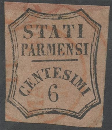 1853, N.1 Rosa Vivo usato. (A) (A.Diena) (Cat.800)