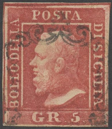5gr N.9 Rosa carminio. (A+) (Colla. E.Diena) (Cat.2500)
