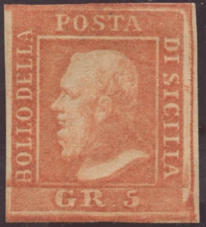 5gr. N.10 vermiglio chiaro.Nnuovo con gomma, linguellato. (A+) (En.Diena) (Cat.v1500)