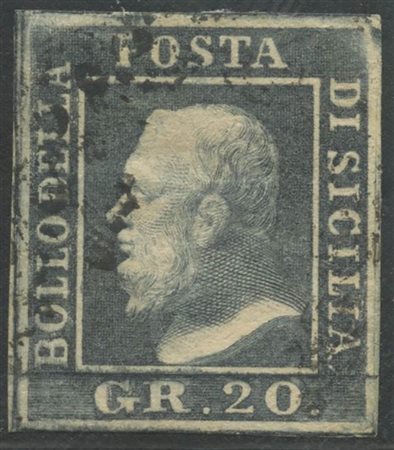 1859, 20gr Grigio ArdesiaN.13a ,Usato. (Lux) (Cat.1200)