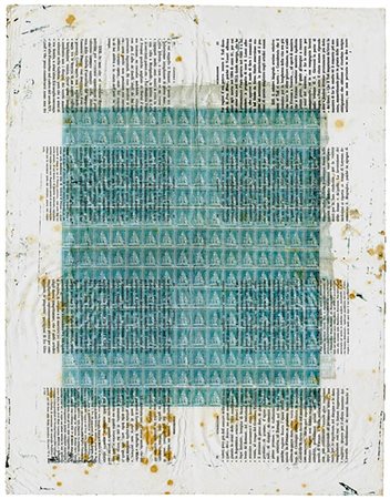 Foglio di prova del 2cr. Stampatu su foglio di giornale. Cert. Luigi Guido.