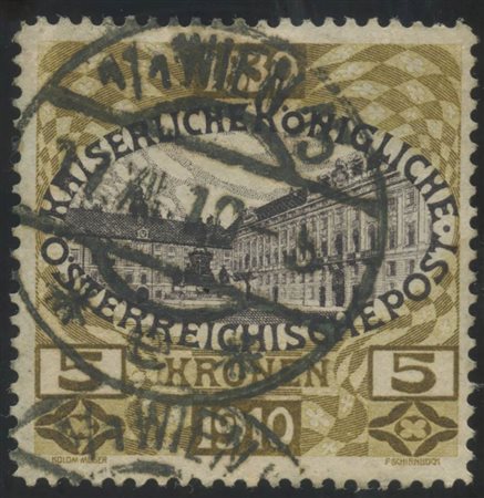 1910, 5kr. N.134, usato.