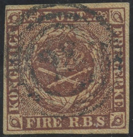 1851, 4f. Bruno Cioccolato N.2, usato. (A+)