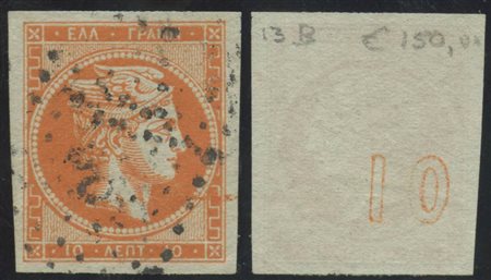 1861, N.13B usato. (Lux)