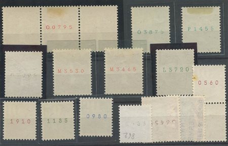 SVIZZERA, Piccolo accumulo di francobolli numerati al retro.