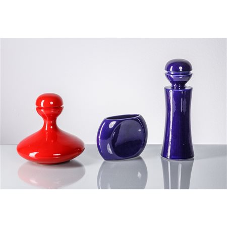 PARRAVICINI CERAMICHE, Due bottiglie e un vaso