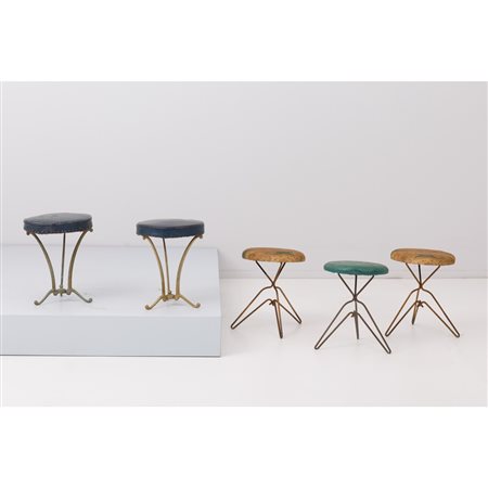 PRODUZIONE ITALIANA 1940 ca., Cinque sgabelli