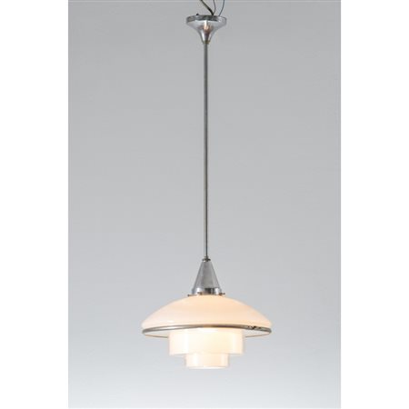 OTTO MULLER, Lampada a sospensione in metallo
