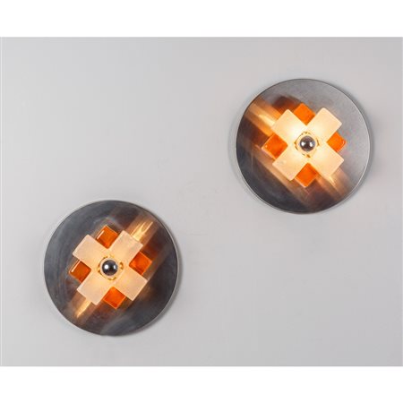 ALBANO POLI, Coppia di lampade da parete