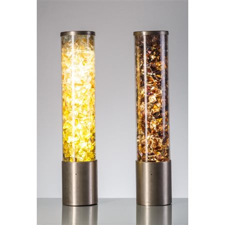 VETRERIE D’ARTE GIULIANI, Coppia di lampade da tavolo